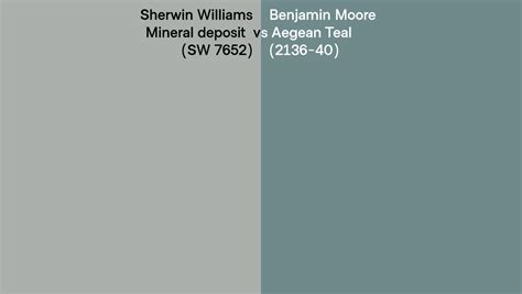 Sherwin Williams Mineral Deposit Sw Vs Benjamin Moore Aegean