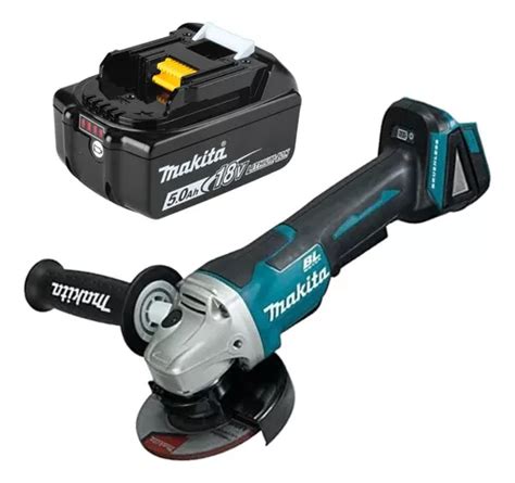 Esmeriladora Inalambrica Makita 18v Brushless Dga458 Bateria Color Turquesa