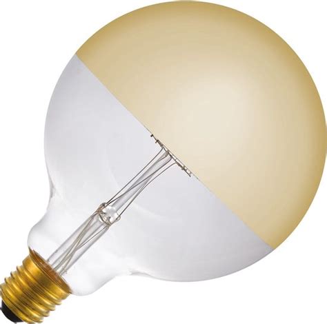 Lighto Led Filament Grote Fitting E27 Globelamp Goud 125mm