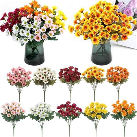 Simulated Chrysanthemum-Fall Decor-10 Bundles Artificial Sunset