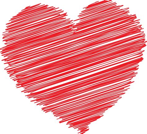 Red Scribble Heart Free Stock Photo - Public Domain Pictures