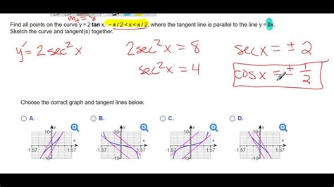 Finding Points With Tangents Lines Parallel To A Given Line Youtube