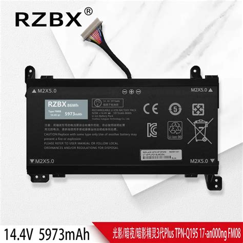 Rzbx Laptop Battery Fm For Hp Omen An Tx An Tx An Tx