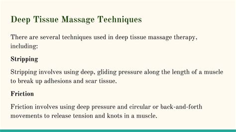 Ppt Your Ultimate Guide To Deep Tissue Massage Therapy Techniques And Benefits Powerpoint