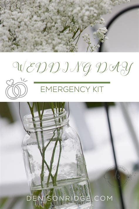 Creating A Wedding Day Emergency Kit Emergency Wedding Day Kit