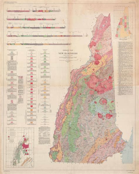 New Hampshire 1955 USCGS - Geological - Old State Map Reprint - OLD MAPS