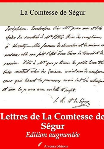 Lettres de La Comtesse de Ségur suivi d annexes Nouvelle édition