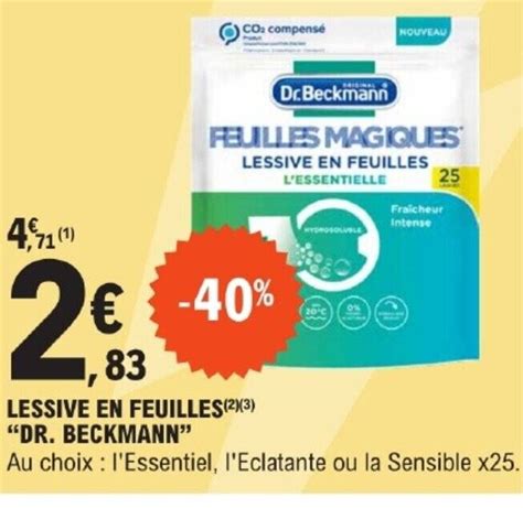 Promo Lessive En Feuilles Dr Beckmann Chez E Leclerc Dr Beckmann