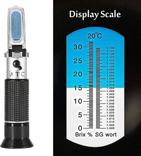 Beer Wort Refractometer Brixspecific Gravity Refractometer With Atc