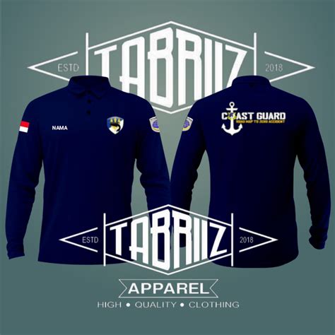 Kaos Kerah Penjaga Pantai Baju Coast Guard Lengan Panjang Lazada Indonesia