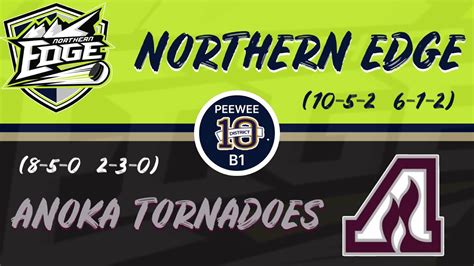 12 13 2023 Anoka Tornadoes Northern Edge Peewee B1 YouTube