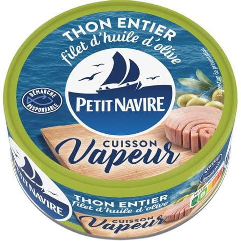 Petit Navire Thon Entier Vapeur Avec Un Filet D Huile D Olive Vierge