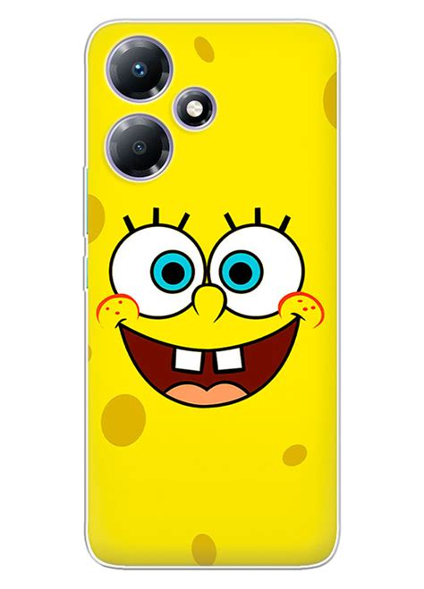 Infinix Hot 30i чохол з силікону SpongeBob SquarePants Губка Боб Квадратні Штани усміхнене