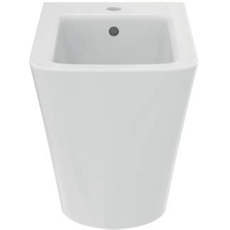 T3689 Blend Cube Bidet A Terra Filo Parete Con Fissaggi Nascosti Bidets