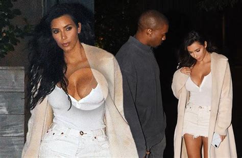 Boob Check Kim Kardashian ExposedStar Flashes Nude Bra In NYC