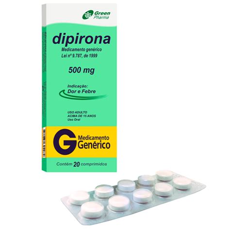 Dipirona É Bom Para Gases - Dipirona Sódica 500Mg Com 20 Comprimidos Greenpharma - Dipirona Sódica ...