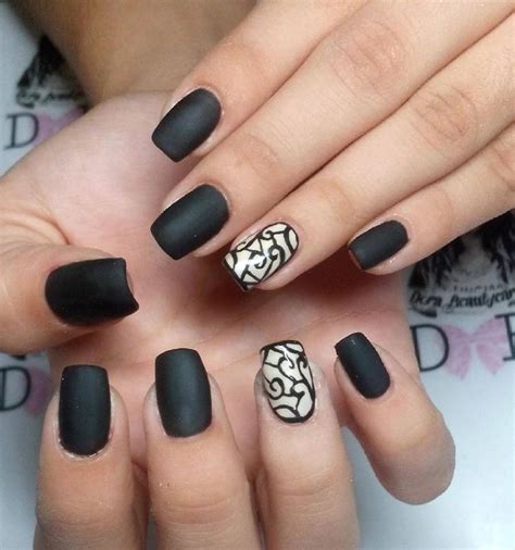 29 Black Acrylic Nail Art Designs Ideas Design Trends Unghie