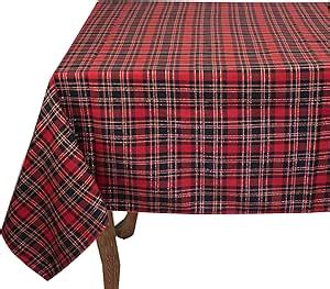 Amazon Fennco Styles Highland Holiday Red Black Plaid Design