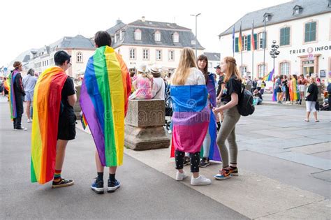 Christopher Street Day Gay Bisexual And Lesbian Parade Pride Month Rainbow Flag Equal
