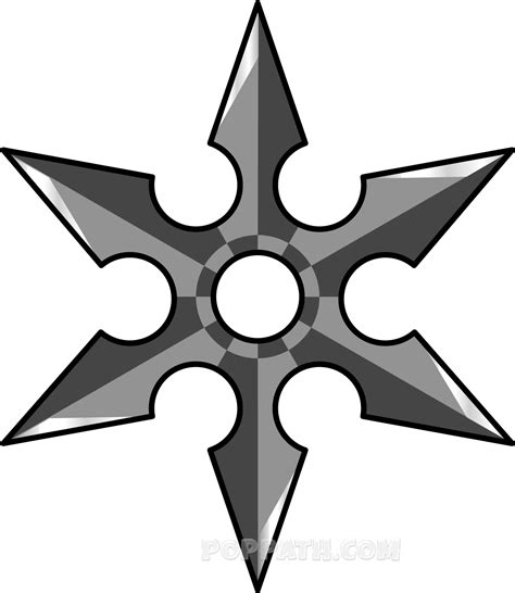 How To Draw A Pop Path Weaponsshurikenpng Ninja Star Transparent