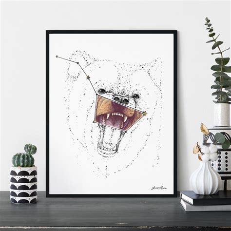 Ursa Major, the Big Dipper, or the Great Bear Constellation Fine Art ...