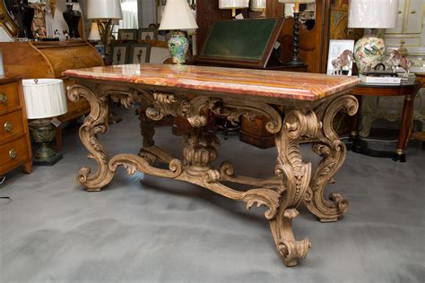 Italian Baroque Style Console Table With Onyx Top For Sale At 1stdibs