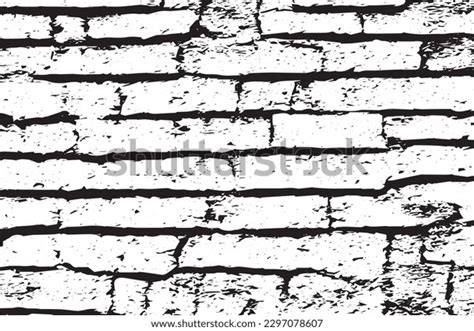 Brick Wall Background Black White Tone Stock Vector (Royalty Free ...