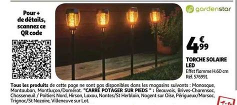 Promo Torche Solaire Led Gardenstar Chez Auchan Icatalogue Fr