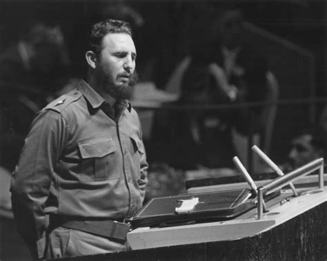 Fidel Castro 1926 2016 Ncuban Revolutionary Leader Addressing The