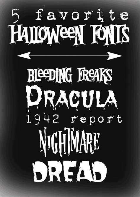 My Five Favorite Halloween Fonts - Michelle James Designs