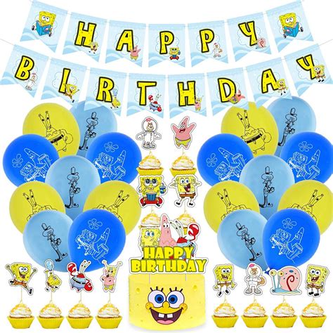 Buy Spongebob Birthday Party Supplies Spongebob Decorations Include