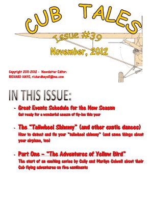 Fillable Online Copyright 20112012 Newsletter Editor Fax Email Print