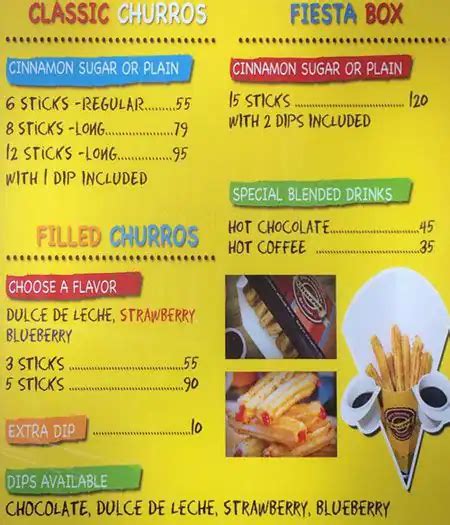 Dons Original Churros Menu Zomato Philippines