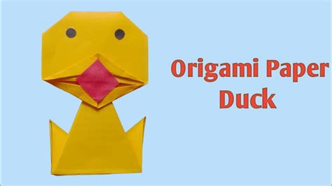 Origami Paper Duckpaper Duck Making Easyhow To Make Moving Paper Duck