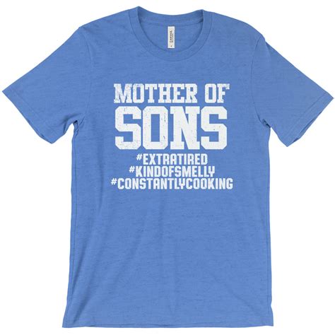 Mothers Of Sons T Shirt Short Sleeve Graphic Tee For Women Etsy