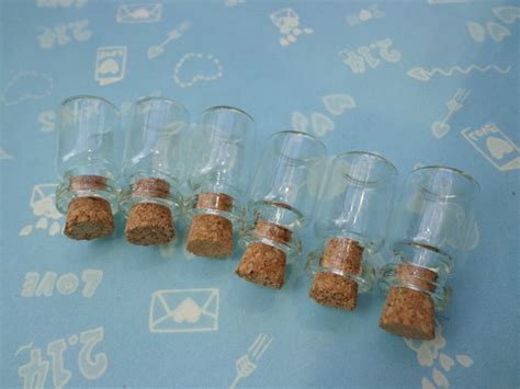 20 Mini Glass Bottles With Corks 12x 23mm Etsy