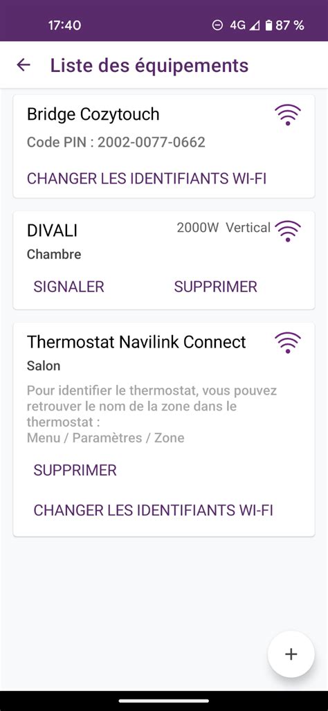 Comment supprimer un appareil relié à mon compte Cozytouch Atlantic