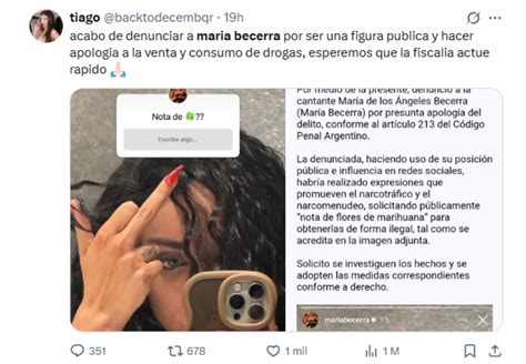 Denunciaron a María Becerra por hacer apología de las drogas: la foto
