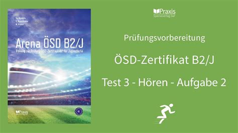 Arena ÖSD Β2 J Test 3 Hören Aufgabe 2 Prüfungsvorbereitung ÖSD