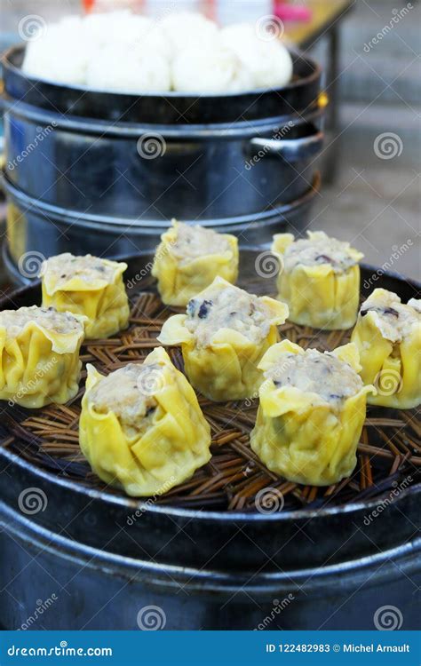 Chinese Dim Sum In Basket Of Bamboo Stock Image Image Of Dish