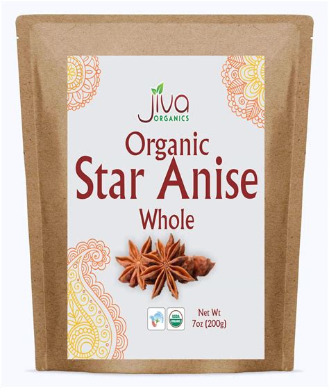 Jiva Organic Whole Star Anise 7 Oz Jumbo Bag Non Gmo