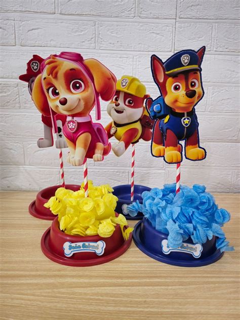 Mesa De Doce Patrulha Canina - Centro de Mesa Tema Patrulha Canina | Elo7 Produtos Especiais