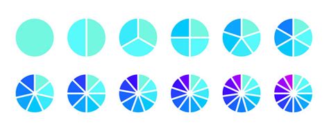 Multicolored circle sections collection pie Vector Image