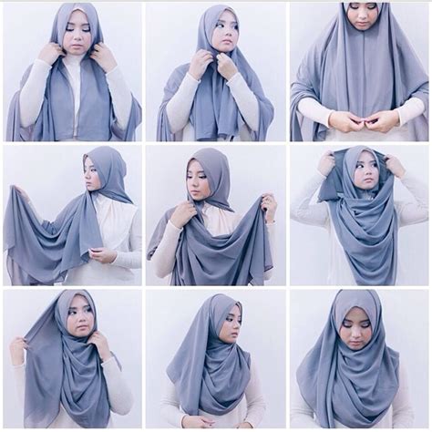 Cara Nak Pakai Tudung Shawl Yang Simple