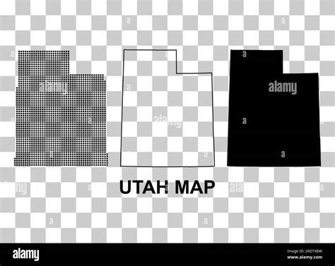 Conjunto De Mapas De Utah Estados Unidos De América Ilustración