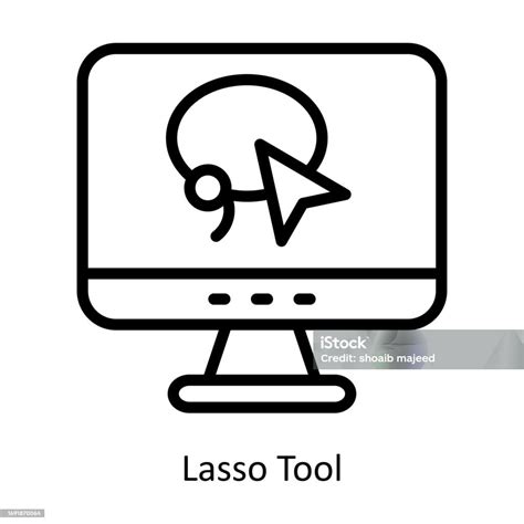 Lasso Tool Vector Outline Icon Design Illustration Graphic Design Symbol On White Background Eps