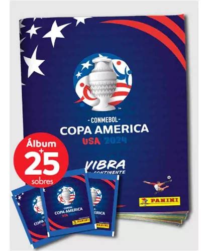 Copa America Usa Album Tapa Blanda Sobre De Figuri