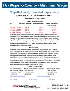 Wapello County Minimum Wage Poster Hrposterstore