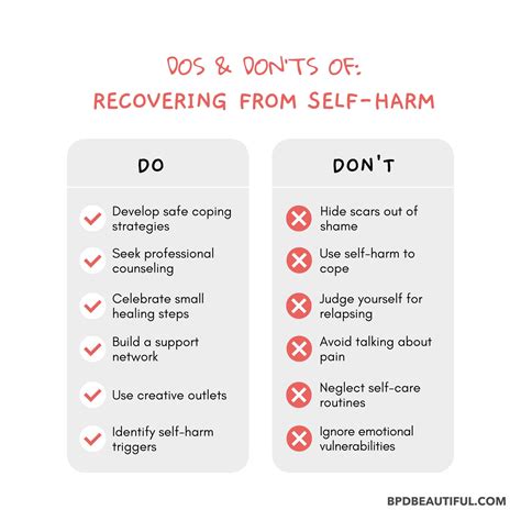 BPD Beautiful - do's & don'ts of recovering from self-harm... | Facebook