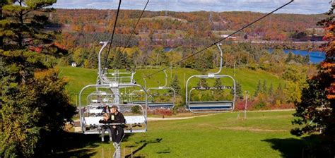 Chairlift ride at Kelso Conservation Area offers sky-high fall views